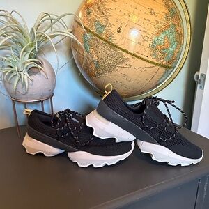 Sorel Black and White Sole Sneakers